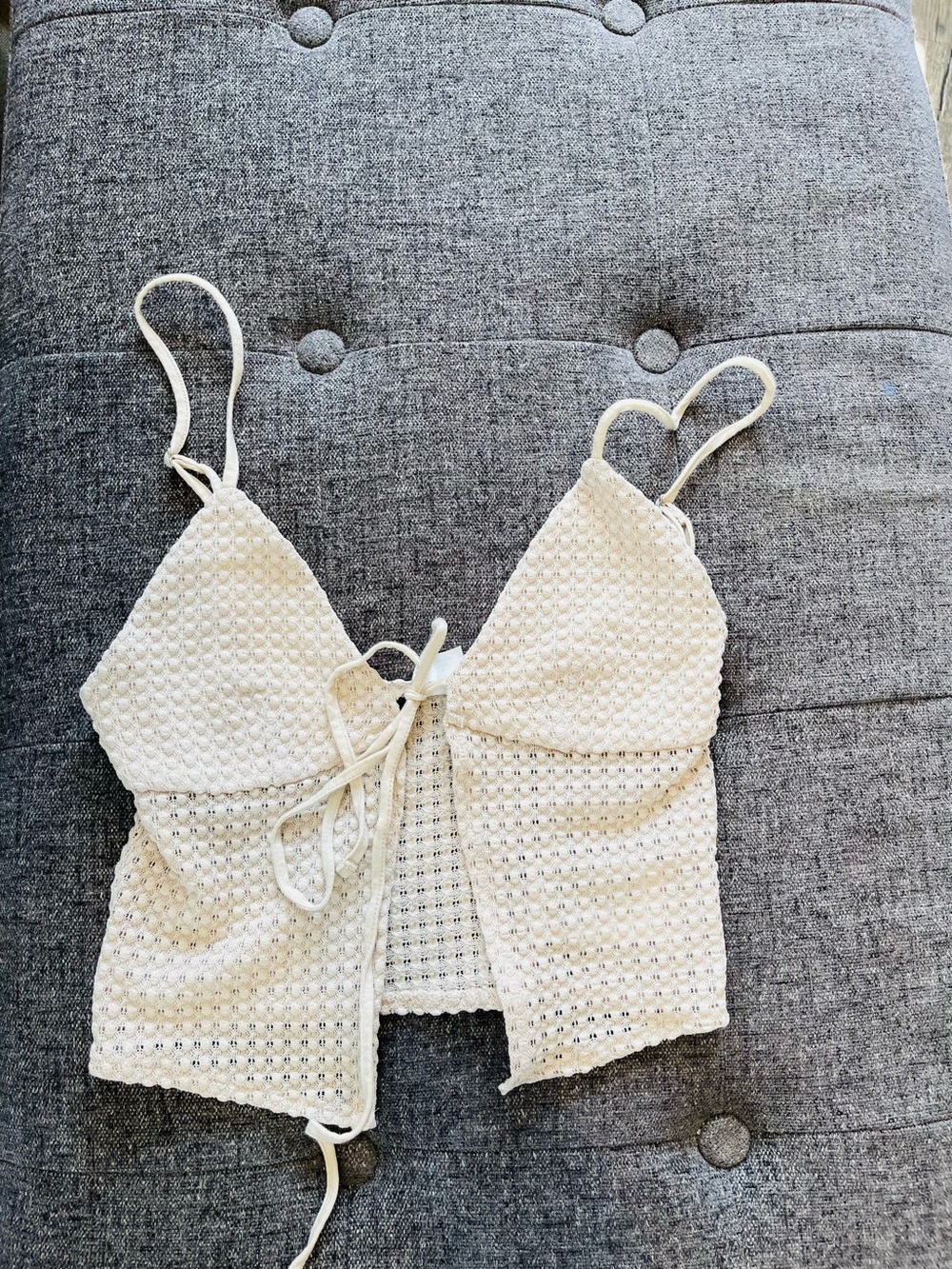 H&M Beige Knit Crop Top